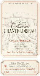 Etiquette du Côte de Bordeaux, Château Chanteloiseau