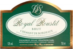 Etiquette du Crémant de Bordeaux, Château Royal Roustit